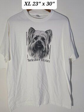 Yorkshire Terrier White Men's XL T-Shirt
